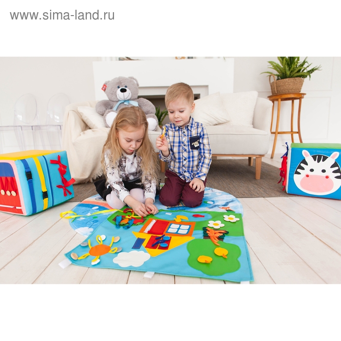 Коврик развивающий тактильный &laquo;Домик&raquo;, 60 &times; 50 см, по методике Монтессори