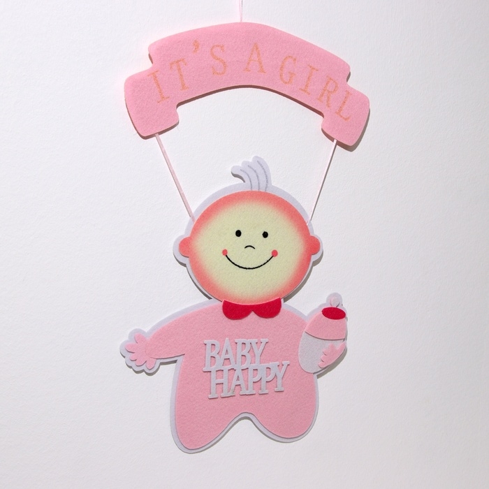 Декоративное украшение (подвеска) Декоративное украшение (подвеска) "BABY HAPPY GIRL" 32х32х52 см