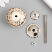 Ручка для шкатулки керамика, металл "Геометрический узор" бело-золотая 4,1х4,1х6 см Ручка для шкатулки керамика, металл "Геометрический узор" бело-золотая 4,1х4,1х6 см