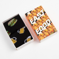 Набор мужских носков "Fast food" 2 пары, размер  41-44 (27-29 см)