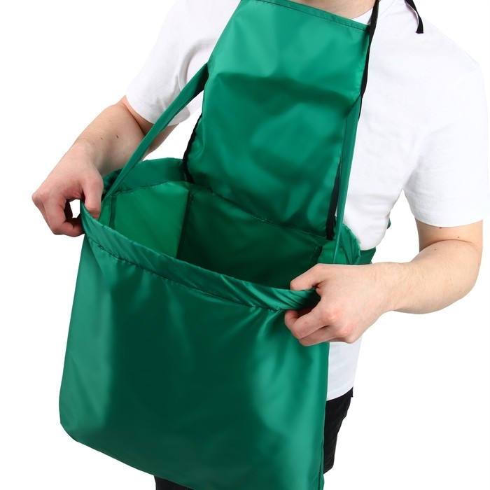 Фартук для сбора урожая, один карман на молнии, зелёный, &laquo;Кенгуру&raquo;, Greengo