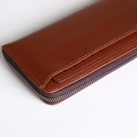 Портмоне-клатч мужской на молнии, цвет рыжий Портмоне-клатч мужской на молнии, цвет рыжий