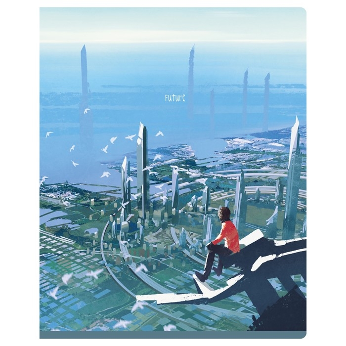 Тетрадь 48 листов в клетку Тетрадь 48 листов в клетку "Мир будущего", обложка мелованный картон, блок офсет