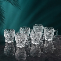 Набор кружек стеклянных «Алиса», 6 шт, 150 мл, Иран Набор кружек стеклянных «Алиса», 6 шт, 150 мл, Иран