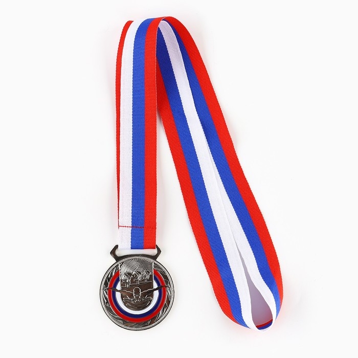 Медаль тематическая 193, «Плавание», d= 5 см. Цвет серебро. С лентой Медаль тематическая 193, «Плавание», d= 5 см. Цвет серебро. С лентой