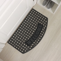 Коврик придверный ячеистый Доляна &laquo;Добро пожаловать&raquo;, 43&times;73 см, цвет чёрный