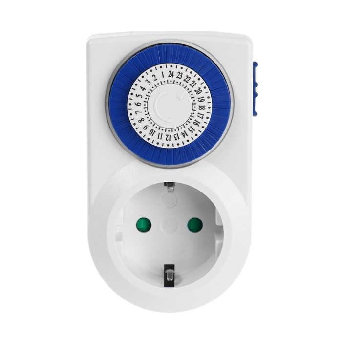 Таймер REV механический с принудительным вкл. и отключением на 24 часа с интрвалом 30мин Таймер REV механический с принудительным вкл. и отключением на 24 часа с интрвалом 30мин
