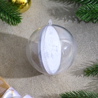 Ёлочное украшение под раскраску &laquo;Пингвин&raquo; размер: 8 см; 2 шт., кисть