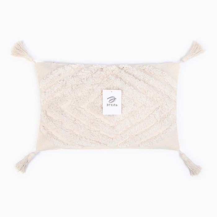 Наволочка декоративная &laquo;Этель&raquo; Бохо, 30х50 см, цвет молочный, 100% хлопок