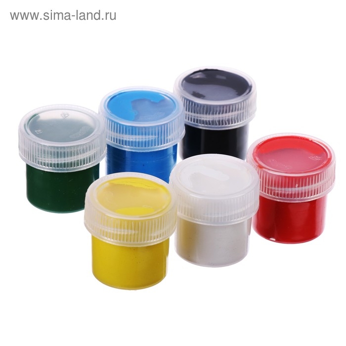 Гуашь 6 цветов Calligrata, по 20 мл Гуашь 6 цветов Calligrata, по 20 мл