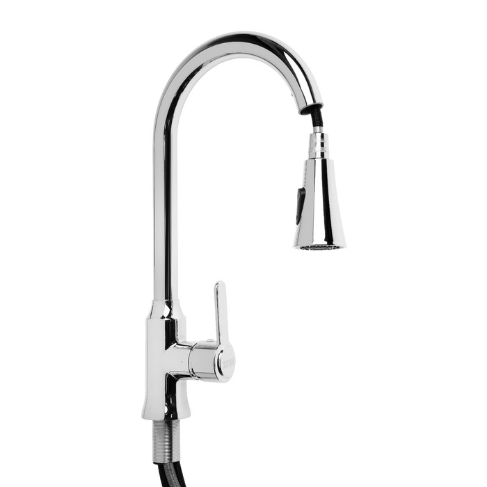 Смеситель для кухни ZEIN Z3710, вытяжной излив, аэратор 2 режима, ABS-пластик, хром Смеситель для кухни ZEIN Z3710, вытяжной излив, аэратор 2 режима, ABS-пластик, хром