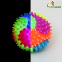 Мяч для собак светящийся, TPR, 7,5 см, микс цветов Мяч для собак светящийся, TPR, 7,5 см, микс цветов