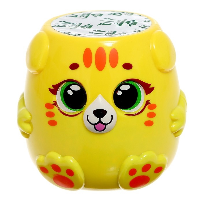 Набор для опытов &laquo;Котики. Выращиваем травку&raquo;, жёлтый горшочек