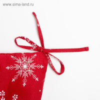 Сидушка на стул &laquo;Белые снежинки&raquo; 42х42х5 см, 100% хлопок, 164 г/м2