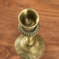 Подсвечник металл на 1 свечу "Раджа" бронза 21х8х8 см