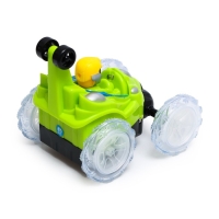 Машина-перевёртыш радиоуправляемая &laquo;Трюк&raquo;, работает от батареек, световые эффекты, цвет зелёный