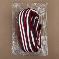 Тесьма трикотажная лампас 40 мм, 9,1 ± 0,5 м, цвет бордовый/зелёный/белый Тесьма трикотажная лампас 40 мм, 9,1 ± 0,5 м, цвет бордовый/зелёный/белый