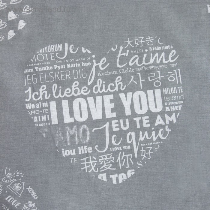 Постельное бельё "Этель" дуэт Te amo (вид 1) 143 х 215 см - 2 шт., 220 х 240 см, 70 х 70 см - 2 шт, бязь