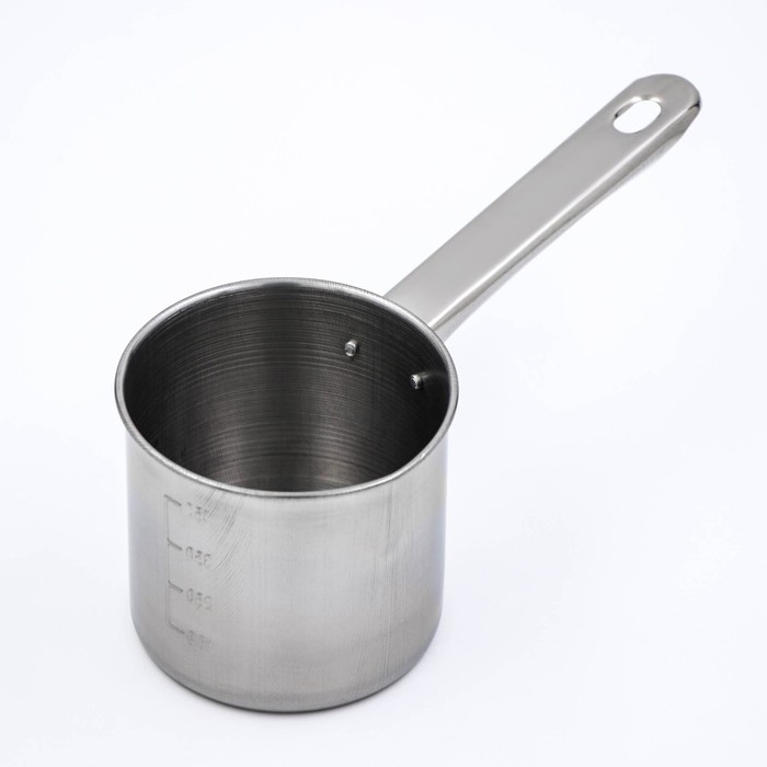 Ковш с мерной шкалой, 450 мл, d=10 см, металлическая ручка Ковш с мерной шкалой, 450 мл, d=10 см, металлическая ручка
