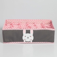 Органайзер для хранения белья, кофр 24 ячейки &laquo;Зайчик&raquo;, 35 х 30 х 10 см.