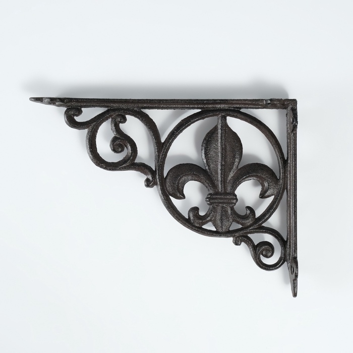 Сувенир чугун уголок "Лилия геральдика" 23х3х17 см