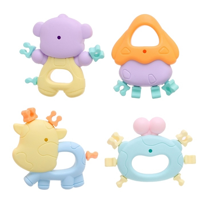 Набор прорезывателей для зубов «Забавные зверята», 4 шт. Набор прорезывателей для зубов «Забавные зверята», 4 шт.