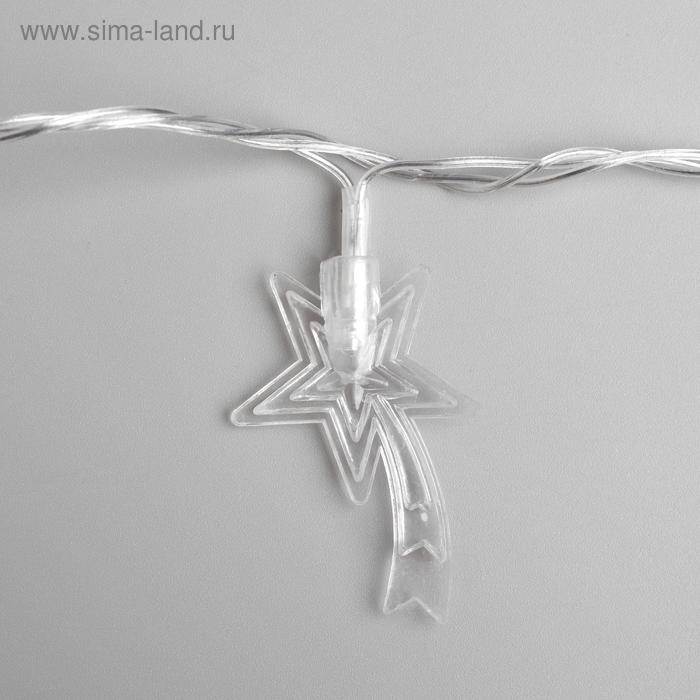 Гирлянда &laquo;Нить&raquo; 5 м с насадками &laquo;Комета&raquo;, IP20, прозрачная нить, 20 LED, свечение мульти (RG/RB), мигание, 220 В