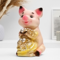 Копилка "Поросенок большой с мешком" 17х14х24см МИКС Копилка "Поросенок большой с мешком" 17х14х24см МИКС
