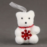 Игрушка из пенопласта «Мишки» со снежинками, 8 см Игрушка из пенопласта «Мишки» со снежинками, 8 см