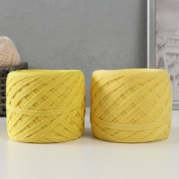 Трикотажная пряжа "Риббон" 85м/170&plusmn;5 гр (Желтый) МИКС