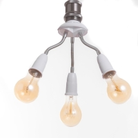 Светильник "Синди трио" Е27/(3хЕ27) 15Вт белый 8х8х22см BayerLux Светильник "Синди трио" Е27/(3хЕ27) 15Вт белый 8х8х22см BayerLux