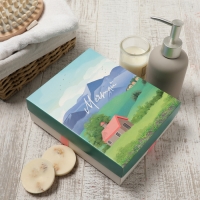 Набор махровых салфеток "Закат" 30х30 см -5шт, 100% хл, 340гр/м2 Набор махровых салфеток "Закат" 30х30 см -5шт, 100% хл, 340гр/м2