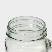 Кружка стеклянная Доляна «Котик», 450 мл, 10×7,5×13 см, с ручкой, крышкой и трубочкой Кружка стеклянная Доляна «Котик», 450 мл, 10×7,5×13 см, с ручкой, крышкой и трубочкой