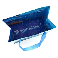 Пакет ламинированный двухсторонний &laquo;Русалочка&raquo;, с тишью и открыткой, ML, 23 х 27 х 11.5