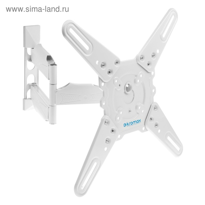 Кронштейн Kromax ATLANTIS-40, для ТВ, наклонно-поворотный, 22-65", 60-523 мм от стены, белый