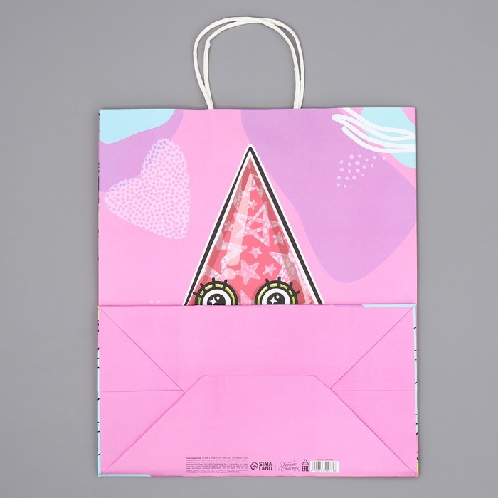 Пакет подарочный крафтовый, упаковка, &laquo;Подружка&raquo;, 28 х 32 х 15 см