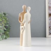 Сувенир керамика "Абстракция. Влюблённые с сердцем" кофе с молоком 5х3,6х17 см