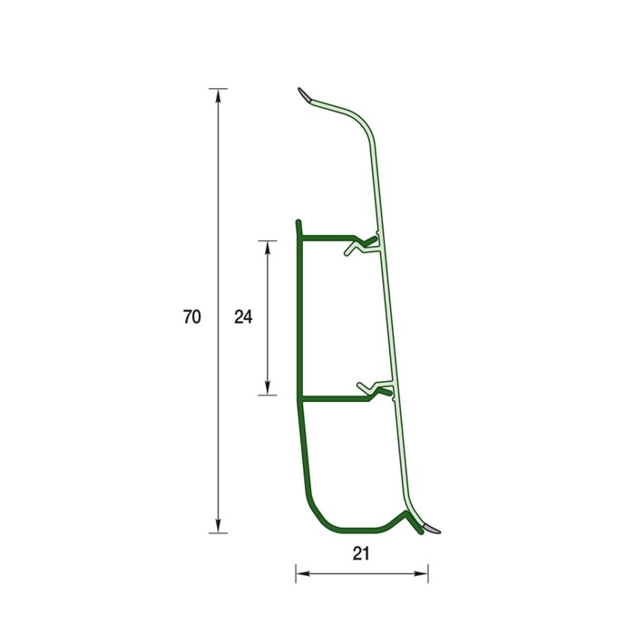 Плинтус напольный 70мм 2,2м Плинтус напольный 70мм 2,2м "Деконика", 303 Венге темный