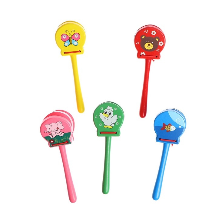 Игрушка музыкальная колотушка &laquo;Зверята&raquo;, МИКС