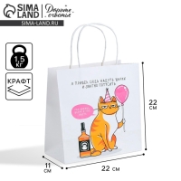 Пакет подарочный, упаковка, &laquo;Туса&raquo;, 22 х 22 х 11 см