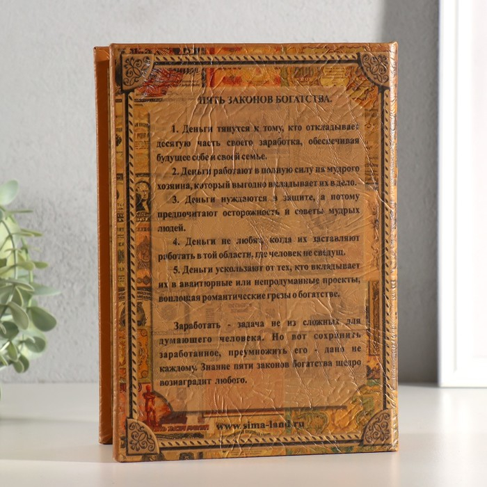 Сейф книга "Как стать богатым" 22х16х7