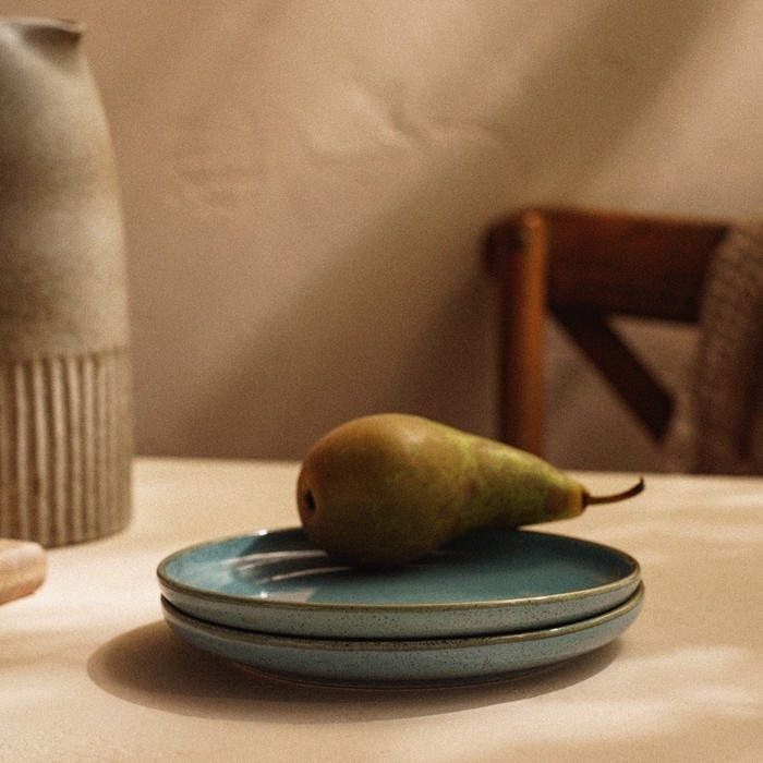 Набор тарелок фарфоровых SL Home «Аззура», d=20,3 см, цвет бирюзовый Набор тарелок фарфоровых SL Home «Аззура», d=20,3 см, цвет бирюзовый