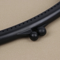 Фермуар пришивной, 16 &times; 7,5 см, цвет чёрный/антик