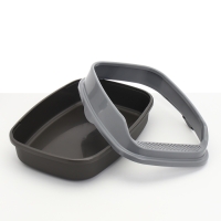 Туалет Айша XL с бортом 64 х 44 х 21 см серый FIX Туалет Айша XL с бортом 64 х 44 х 21 см серый FIX