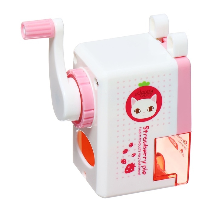 Точилка механическая с контейнером Классика Розовый