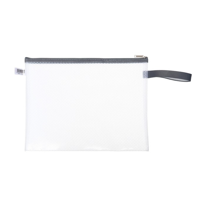 Папка-конверт на молнии формат А4, с ручкой, водоотталкивающая, 350 мкр, серый