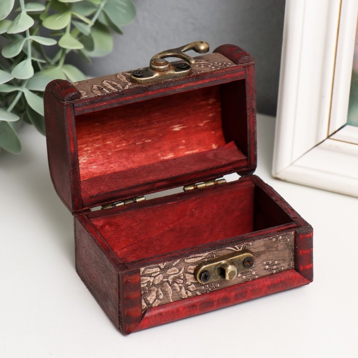 Шкатулка дерево сундучок Шкатулка дерево сундучок "Розарий" 6,3х8,8х6,5 см