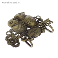 Ключница настенная &laquo;Гармонии и счастья&raquo;, две совы, 8,7 х 7 см.