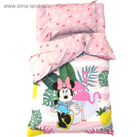 Постельное бельё 1,5 сп "Spring Palms", Минни Маус, 143*215 см, 150*214 см, 50*70 см -1 шт, поплин Постельное бельё 1,5 сп "Spring Palms", Минни Маус, 143*215 см, 150*214 см, 50*70 см -1 шт, поплин