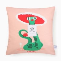 Новый год. Символ года. Змея. Чехол на подушку Этель &laquo;Селеба&raquo; 40х40 см, велюр